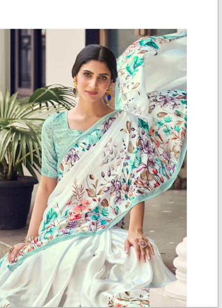 Brooklyn Vol 1 By Kashvi Satin Georgette Printed Sarees Wholesale Price In Surat